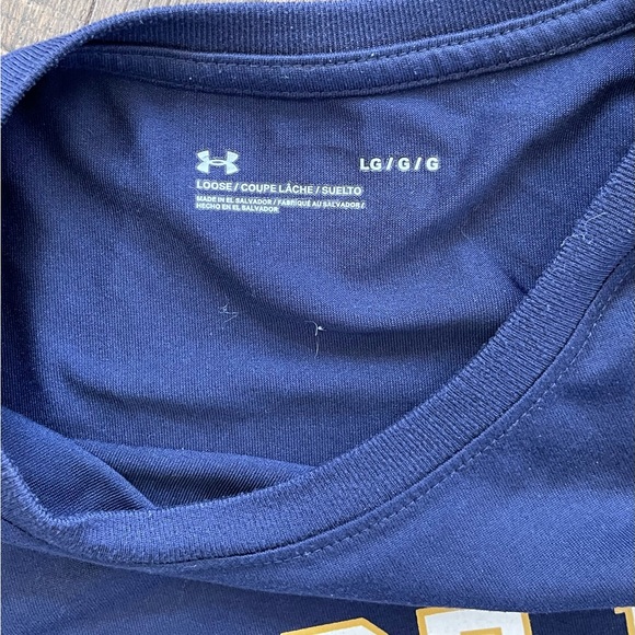 UNDER ARMOUR Notre Dame Fighting Irish Navy Blue Performance Size Large - Picture 3 of 6